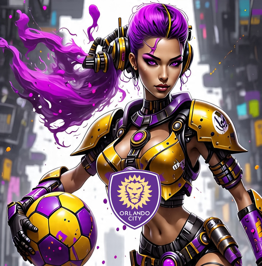 Orlando Pride F.C. - Cyberpunk - Ready To Hang Canvas Hi-Res Wall Artwork