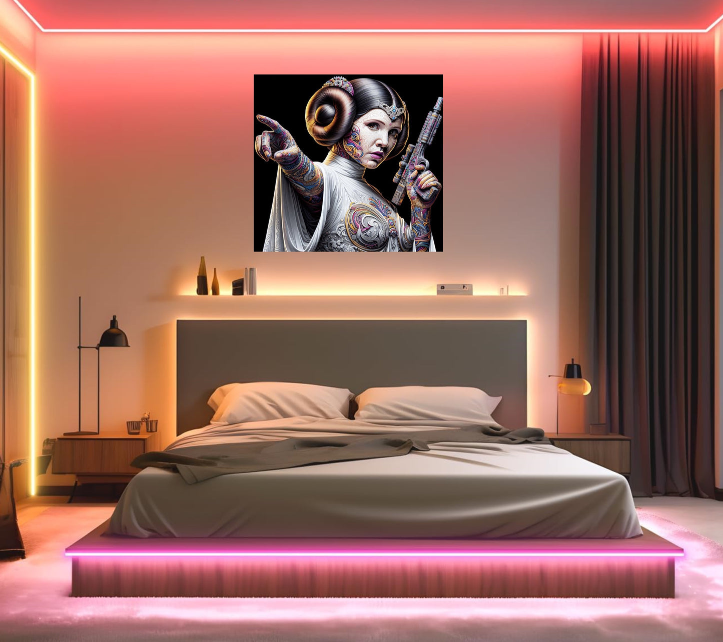 Princess Leia - World of Colors Edition - Canvas Hi-Res Wall Artwork