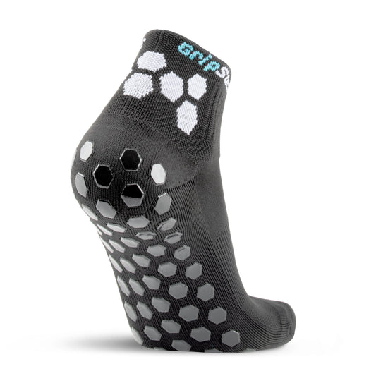 GripSocks for Tennis - 1/4 Crew Height - Black