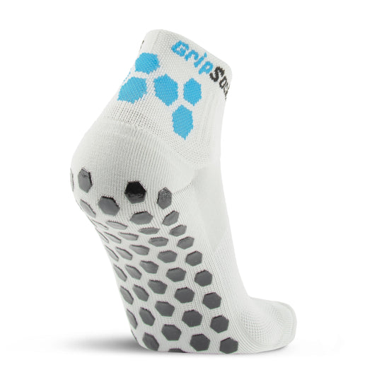 GripSocks for Tennis - 1/4 Crew Height - Gray
