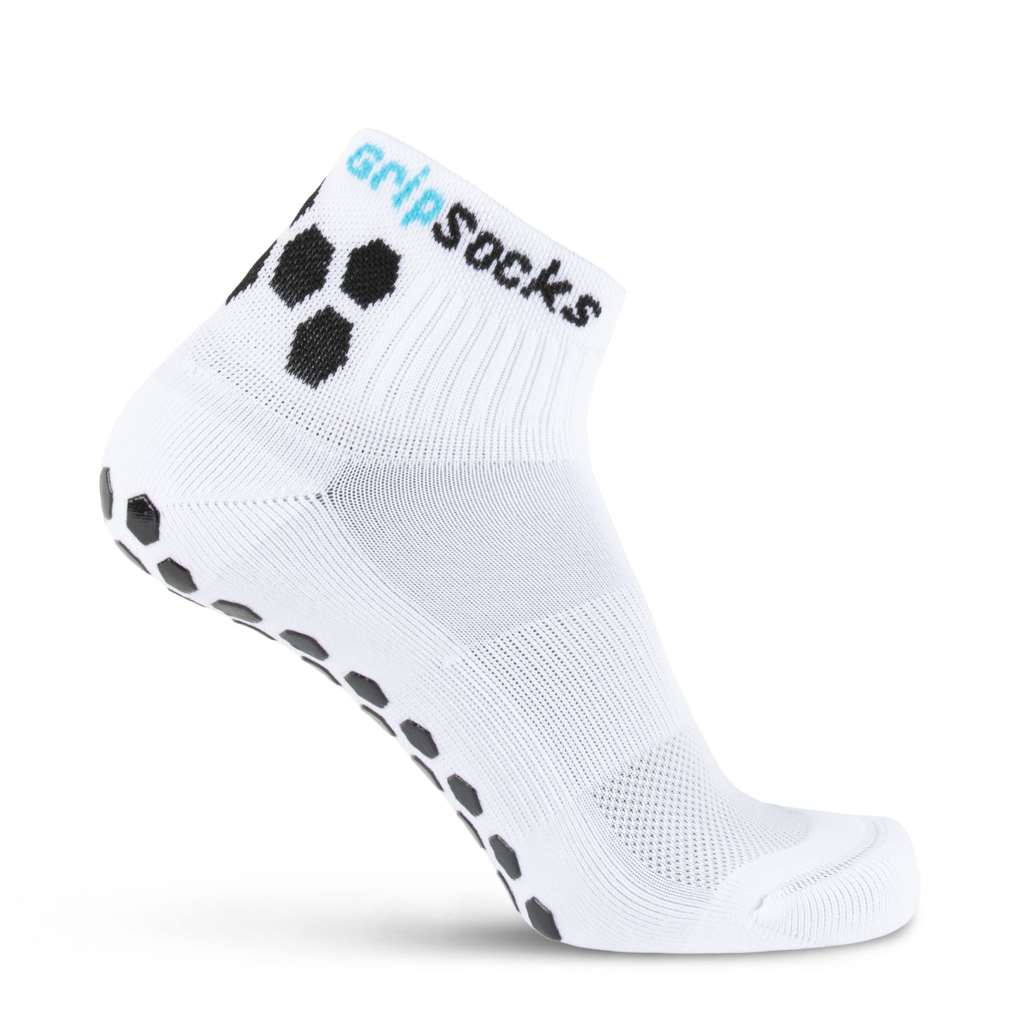 GripSocks for Tennis - 1/4 Crew Height - White