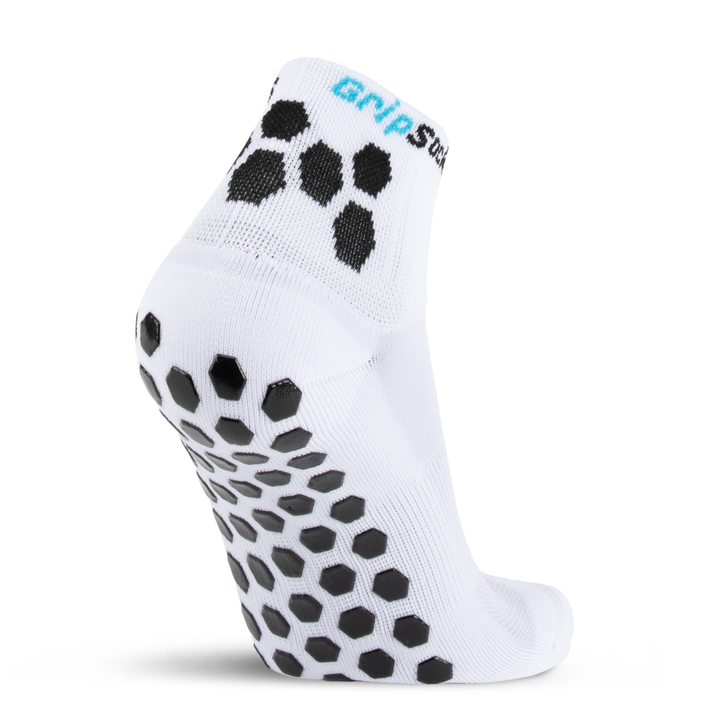 GripSocks for Tennis - 1/4 Crew Height - White