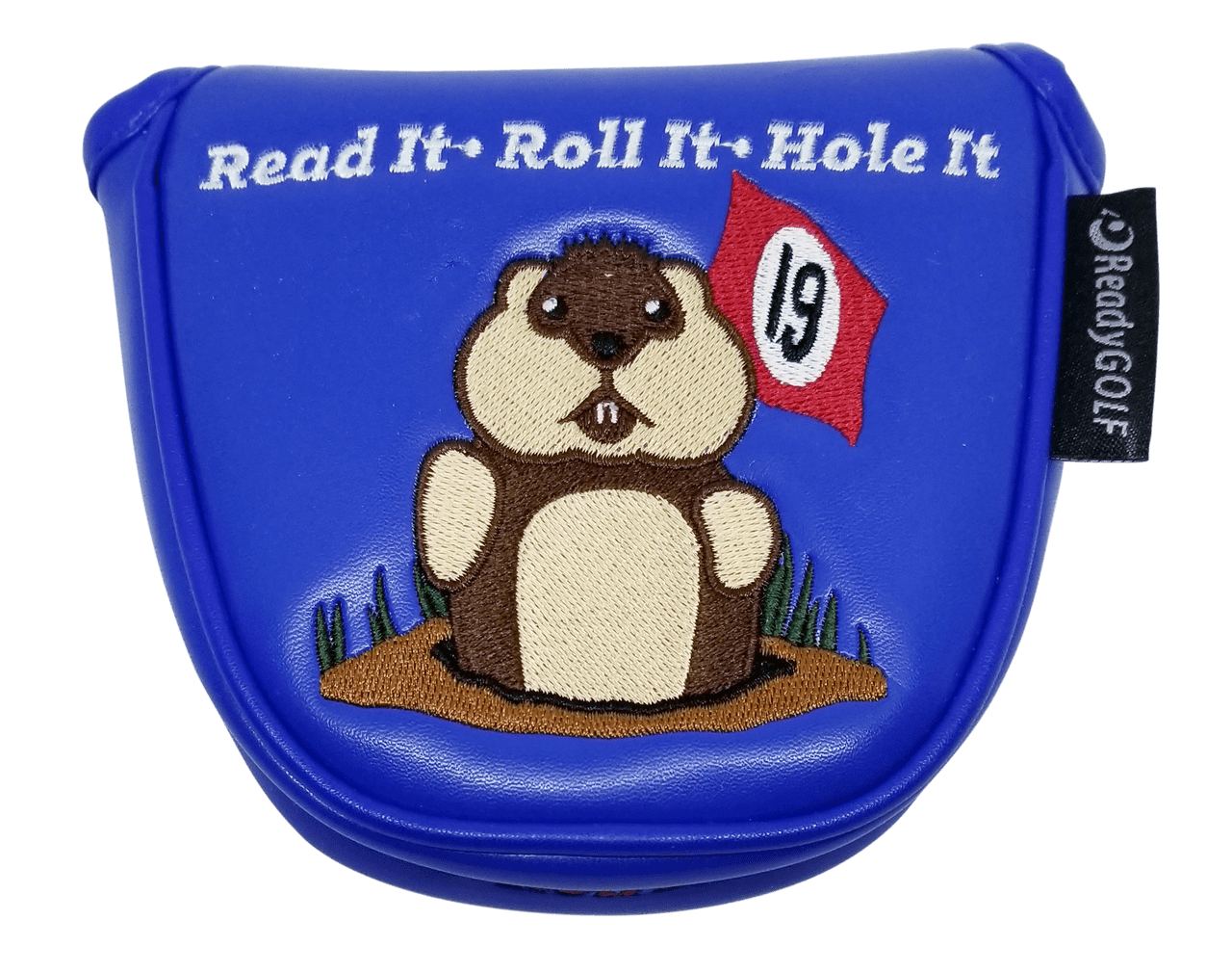 Dancing Gopher Blue Embroidered Putter Cover by ReadyGolf - Mallet