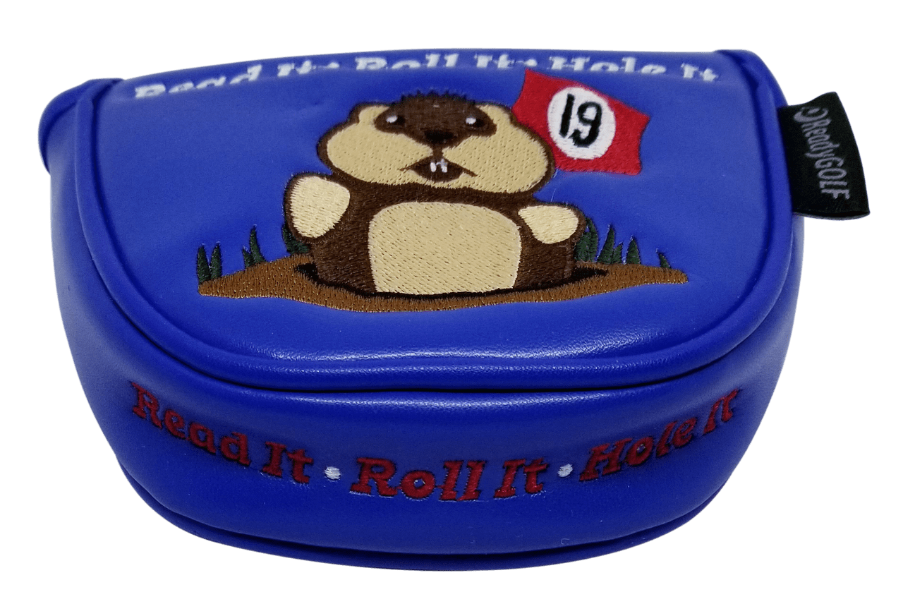 Dancing Gopher Blue Embroidered Putter Cover by ReadyGolf - Mallet
