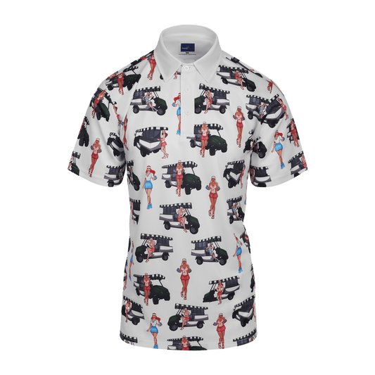 Cart Girls Mens Golf Polo Shirt by ReadyGOLF