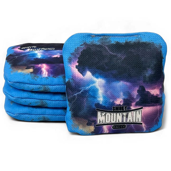 Smoky Mountain Bag Co – PRO Cornhole Bags - Set of 4 - White Lightning Series
