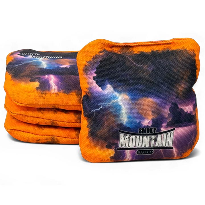 Smoky Mountain Bag Co – PRO Cornhole Bags - Set of 4 - White Lightning Series