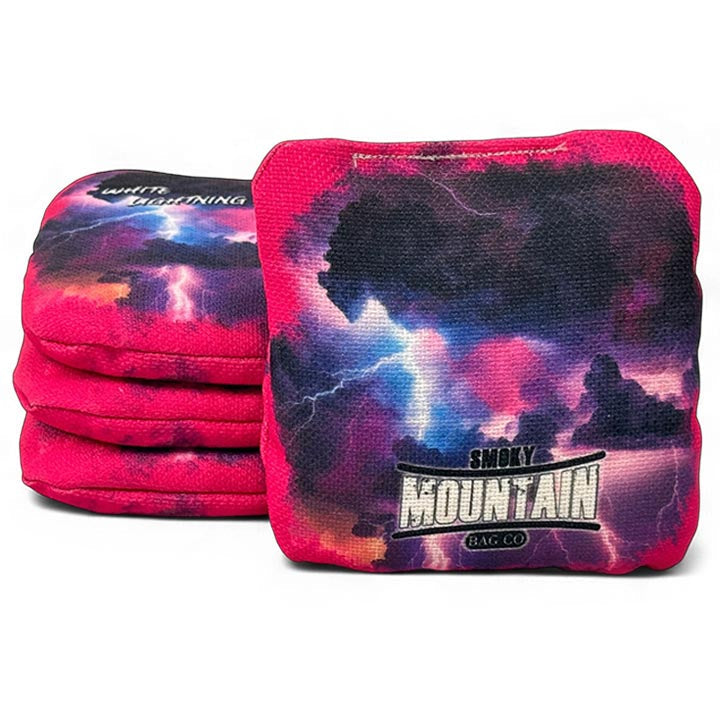 Smoky Mountain Bag Co – PRO Cornhole Bags - Set of 4 - White Lightning Series