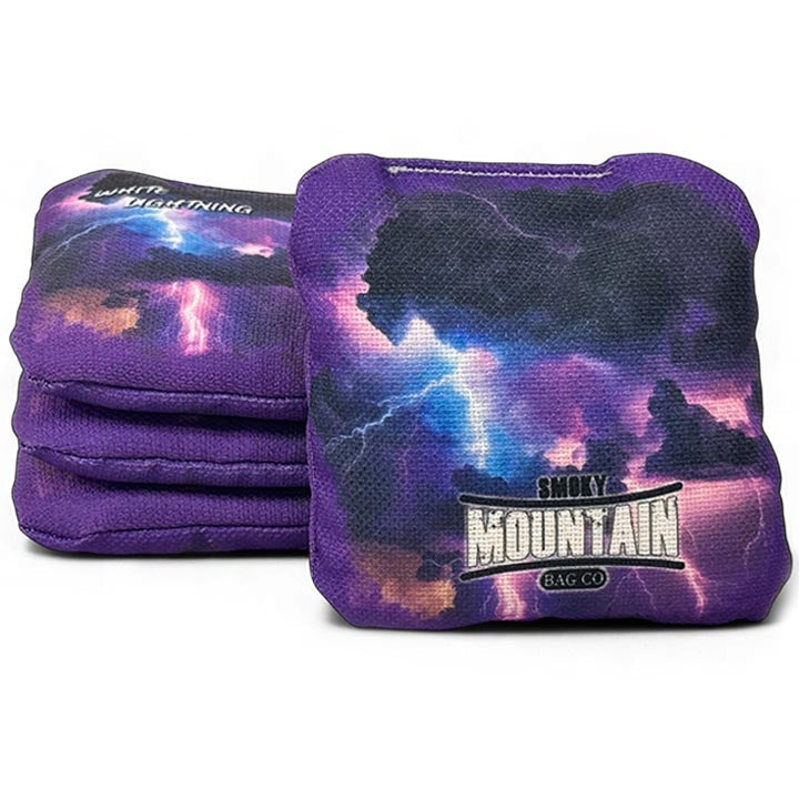 Smoky Mountain Bag Co – PRO Cornhole Bags - Set of 4 - White Lightning Series