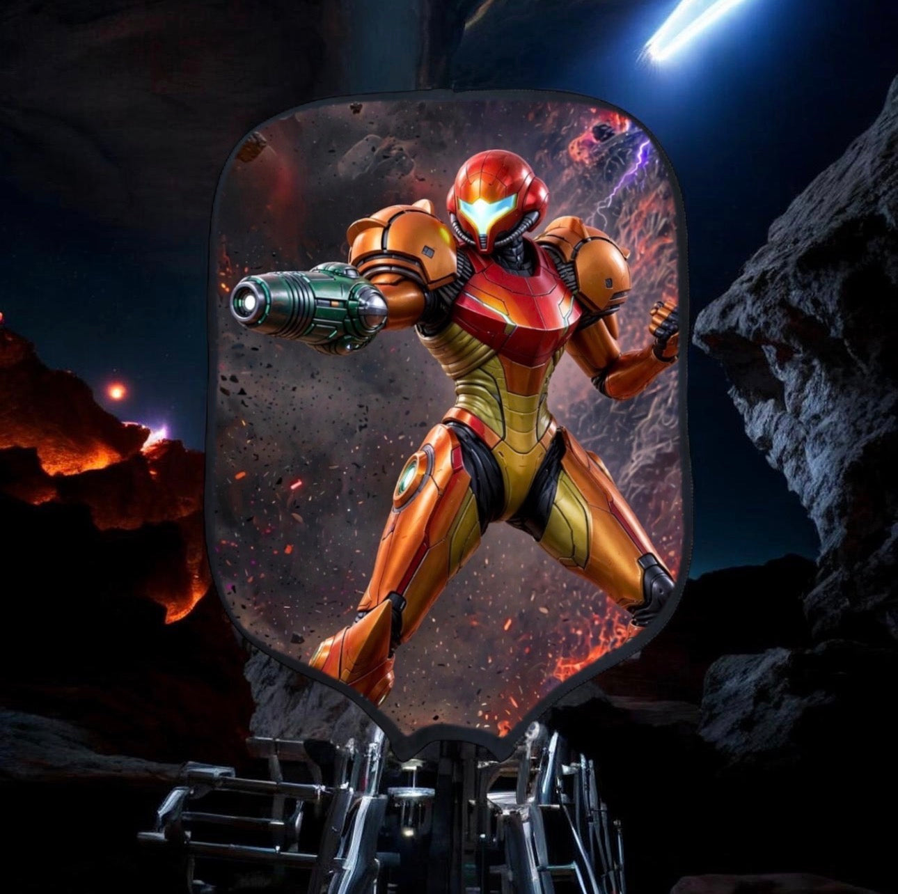 Samus Aran - Metroid - Pickleball Paddle Cover 