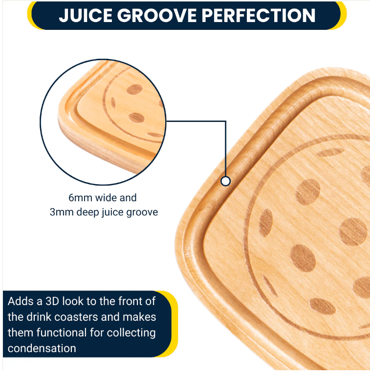 Pickleball Premium Drink Coasters