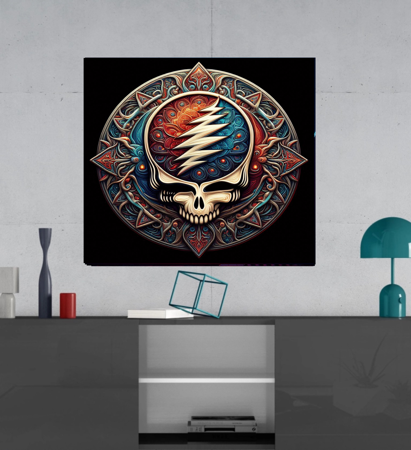 Grateful Dead - Skull -  Ready To Hang  Canvas Hi-Res Wall Artwork