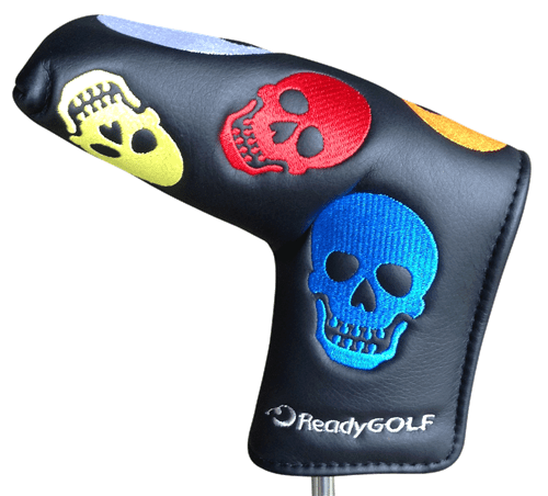 Rainbow Skulls Embroidered Blade Putter Cover by ReadyGOLF