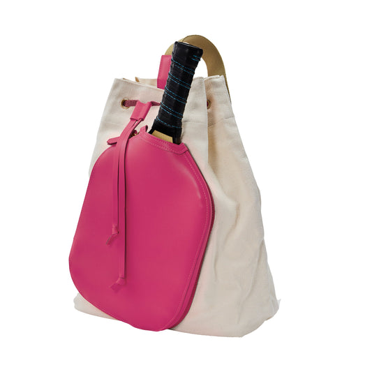 PB Neon Hot Pink Pickleball Drawstring Bag