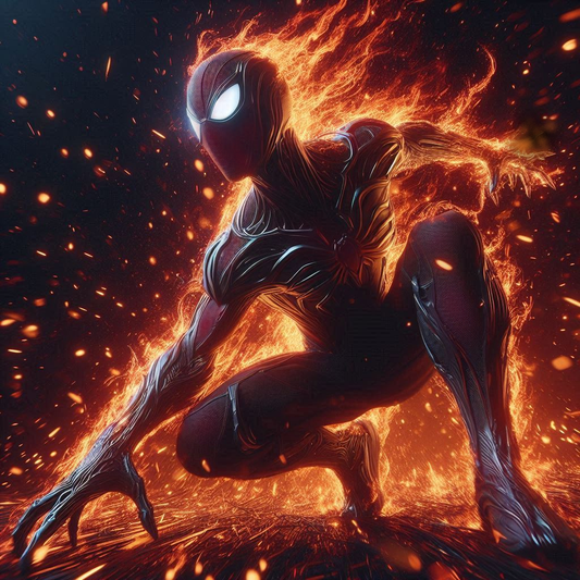 Spiderman Inferno -  Ready To Hang  Canvas Hi-Res Wall Artwork