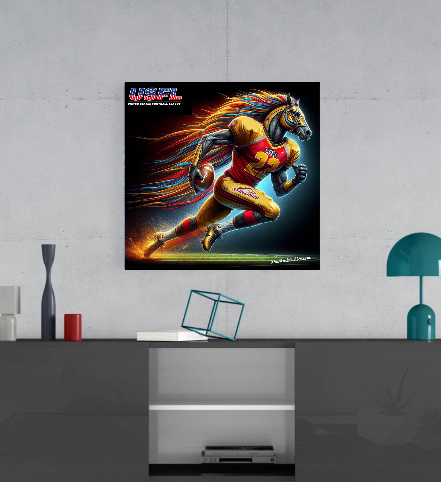 Birmingham Stallions - USFL - Ready To Hang  Canvas Hi-Res Wall Artwork