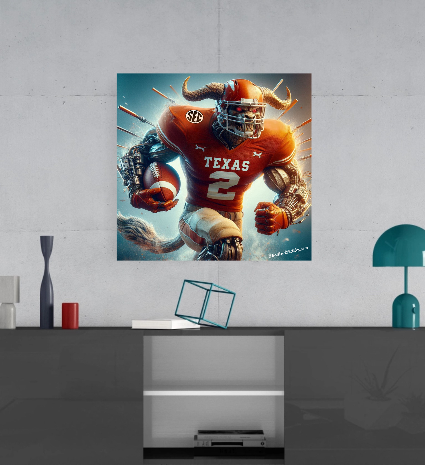 Fútbol de Texas Longhorns - Lienzo decorativo para pared de alta resolución