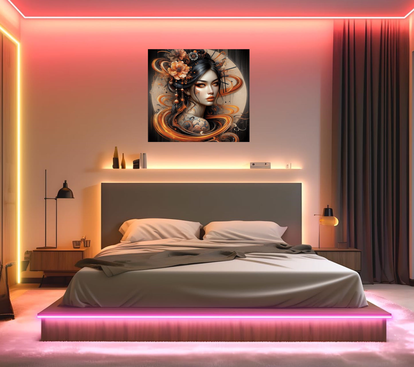 Tamaryo - Jewel Dragon - Side - Canvas Hi-Res Wall Artwork