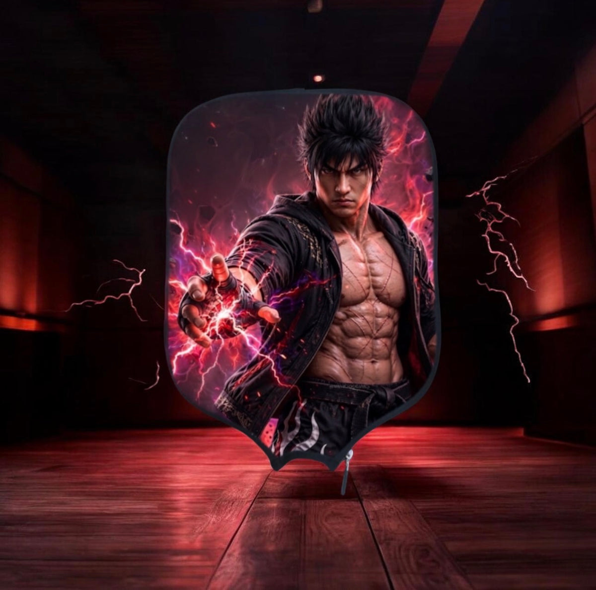 Tekken - Jin Kazama Black - Pickleball Paddle Cover