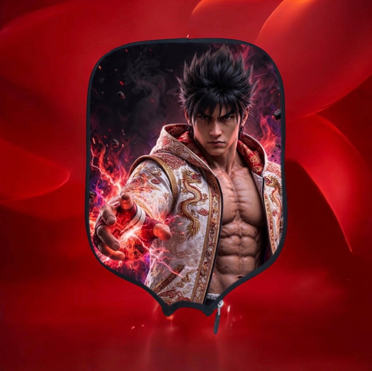 Tekken  - Jin Kazama White - Pickleball Paddle Cover