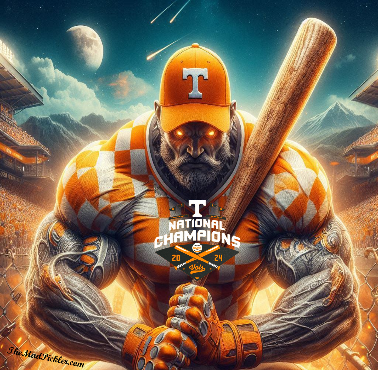 University of Tennessee Baseball - Ready To Hang Canvas Hi-Res Wall Artwork