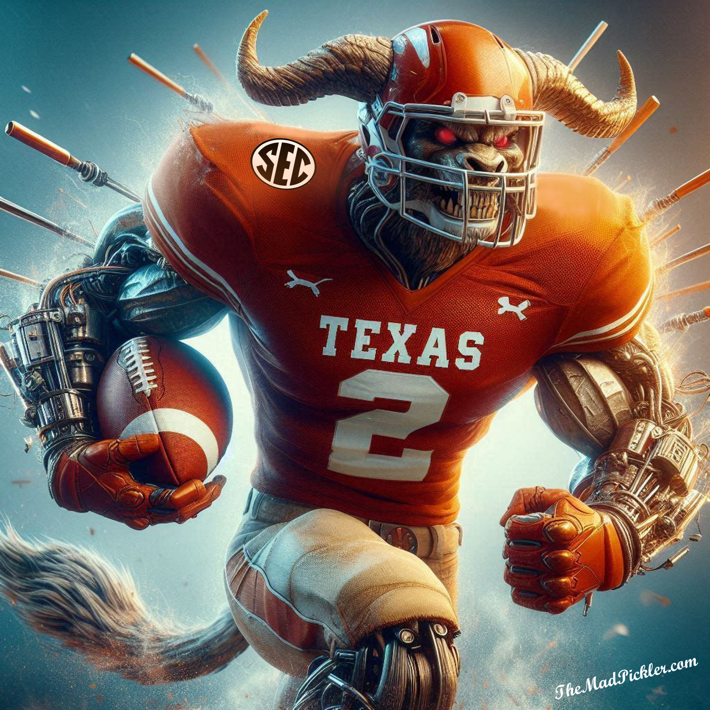 Fútbol de Texas Longhorns - Lienzo decorativo para pared de alta resolución