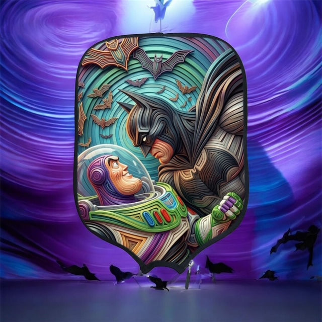 Toy Story - Buzz Lightyear VS Batman - Pickleball Paddle Cover