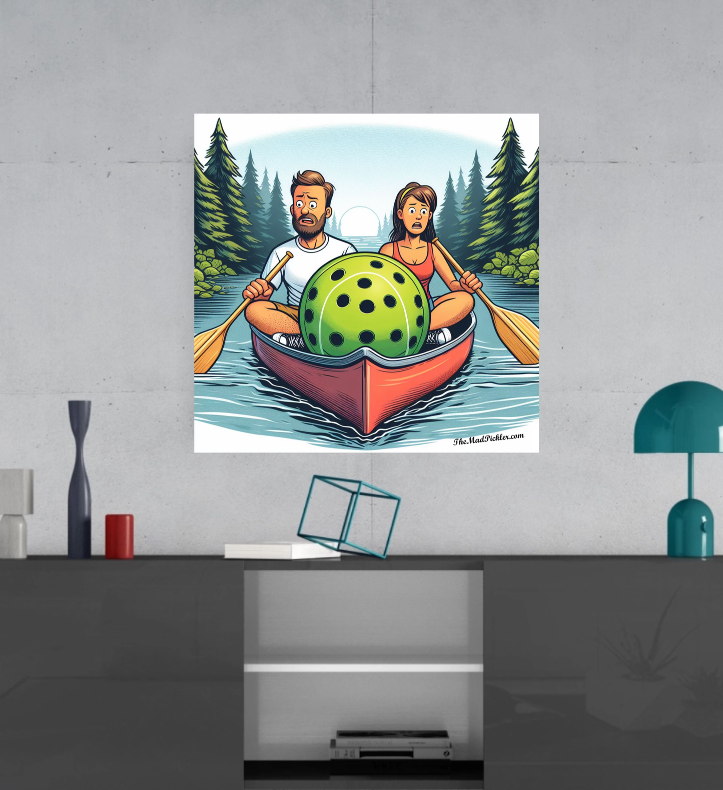 Up The Creek Without a Pickleball Paddle! - Ready To Hang Canvas Hi-Res Wall Artwork