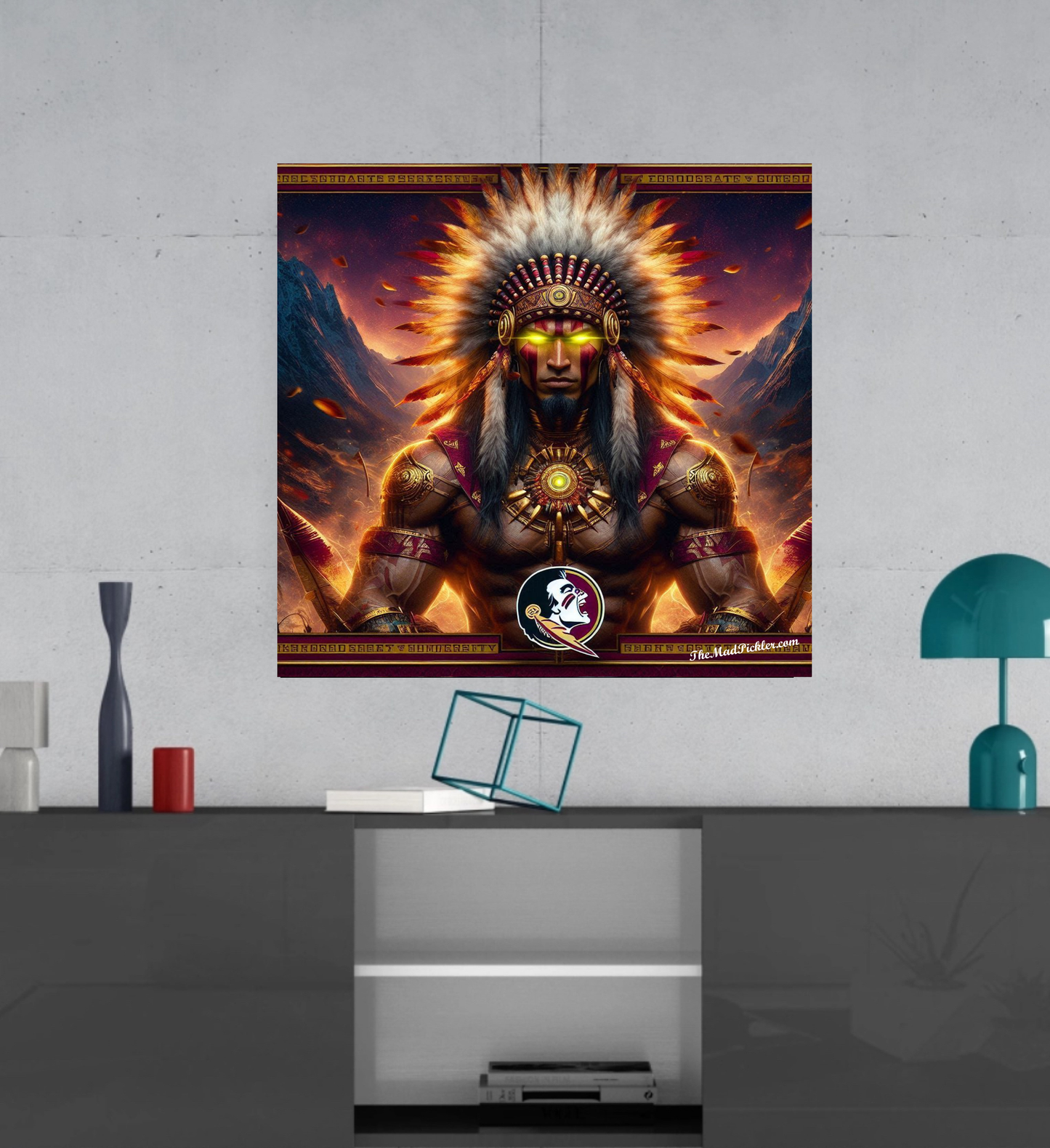 Florida State - FSU Indian - Canvas Hi-Res Wall Artwork