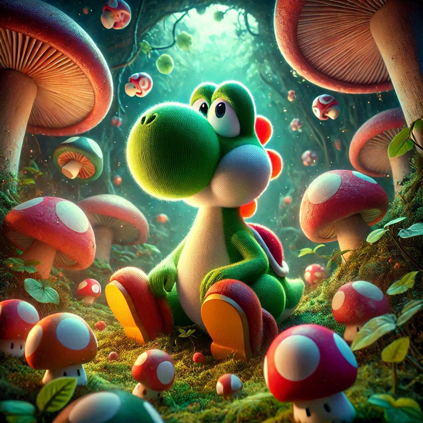 Yoshi - Mario Brothers -  Ready To Hang  Canvas Hi-Res Wall Artwork