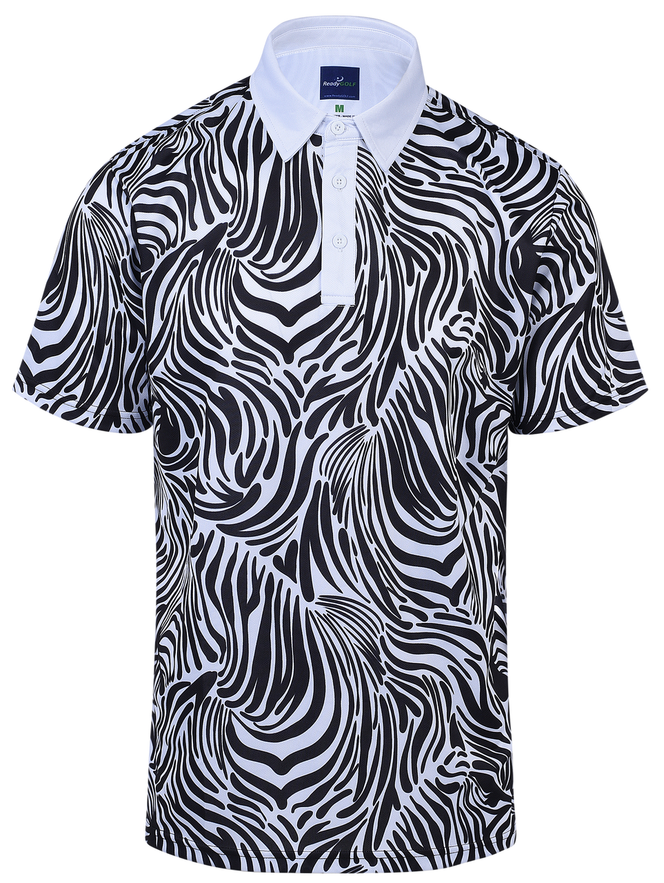 Zebra in the Print Mens Golf Polo Shirt by ReadyGOLF
