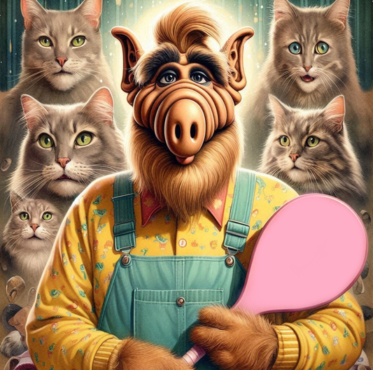 Alf - For The Love of Cats! -  Ready To Hang  Canvas Hi-Res Wall Artwork