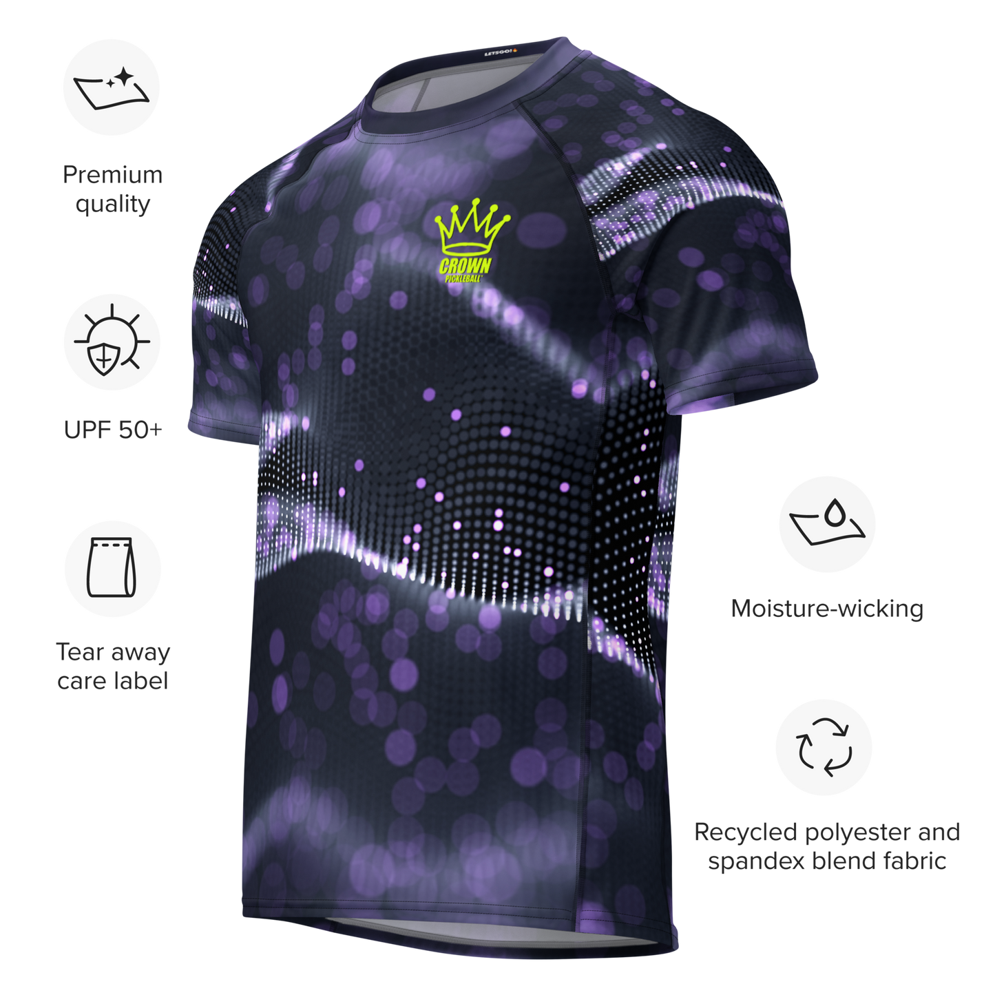 CROWN PICKLEBALL - Men's Tourney Shirt (Purple)