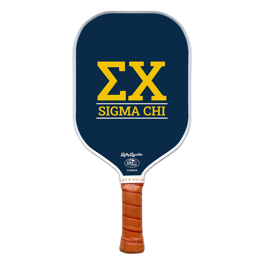 Sigma Chi Letters Navy Greek Letter Pickleball Paddle
