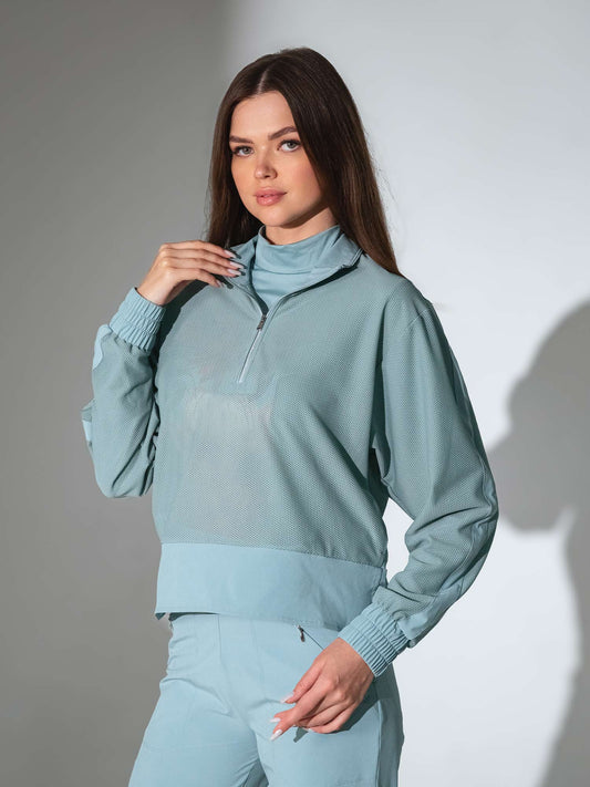 BAILA Mesh Half Zip Pullover | Technical Athletic Top with Pockets