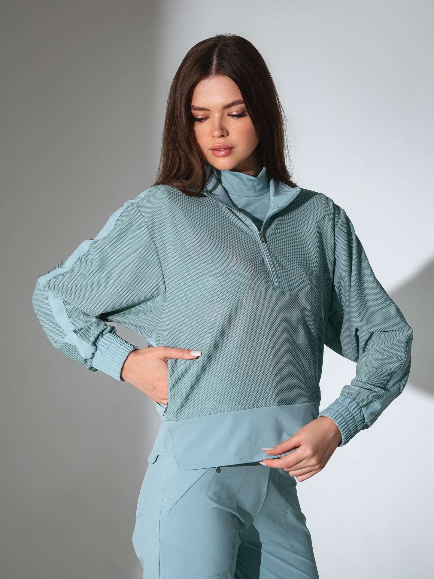 BAILA Mesh Half Zip Pullover | Technical Athletic Top with Pockets