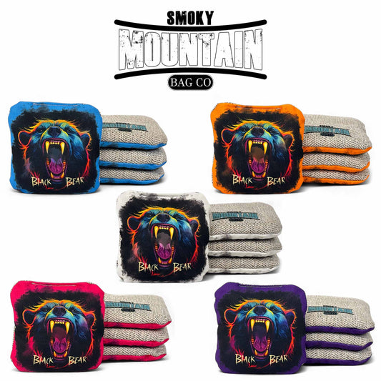 Smoky Mountain Bag Co – PRO Cornhole Bags - Set of 4 - Black Bear Series