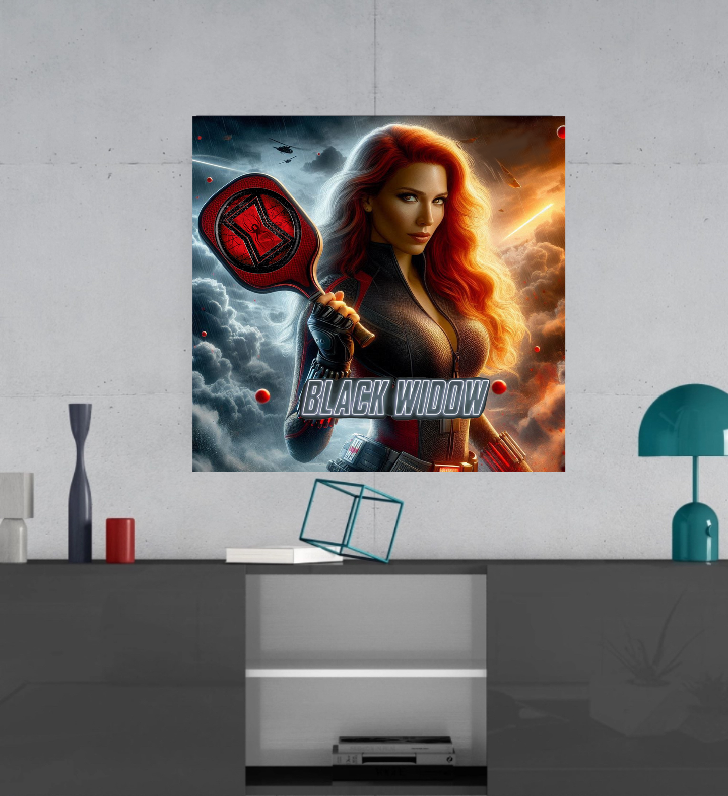 Black Widow  -  Ready To Hang  Canvas Hi-Res Wall Artwork