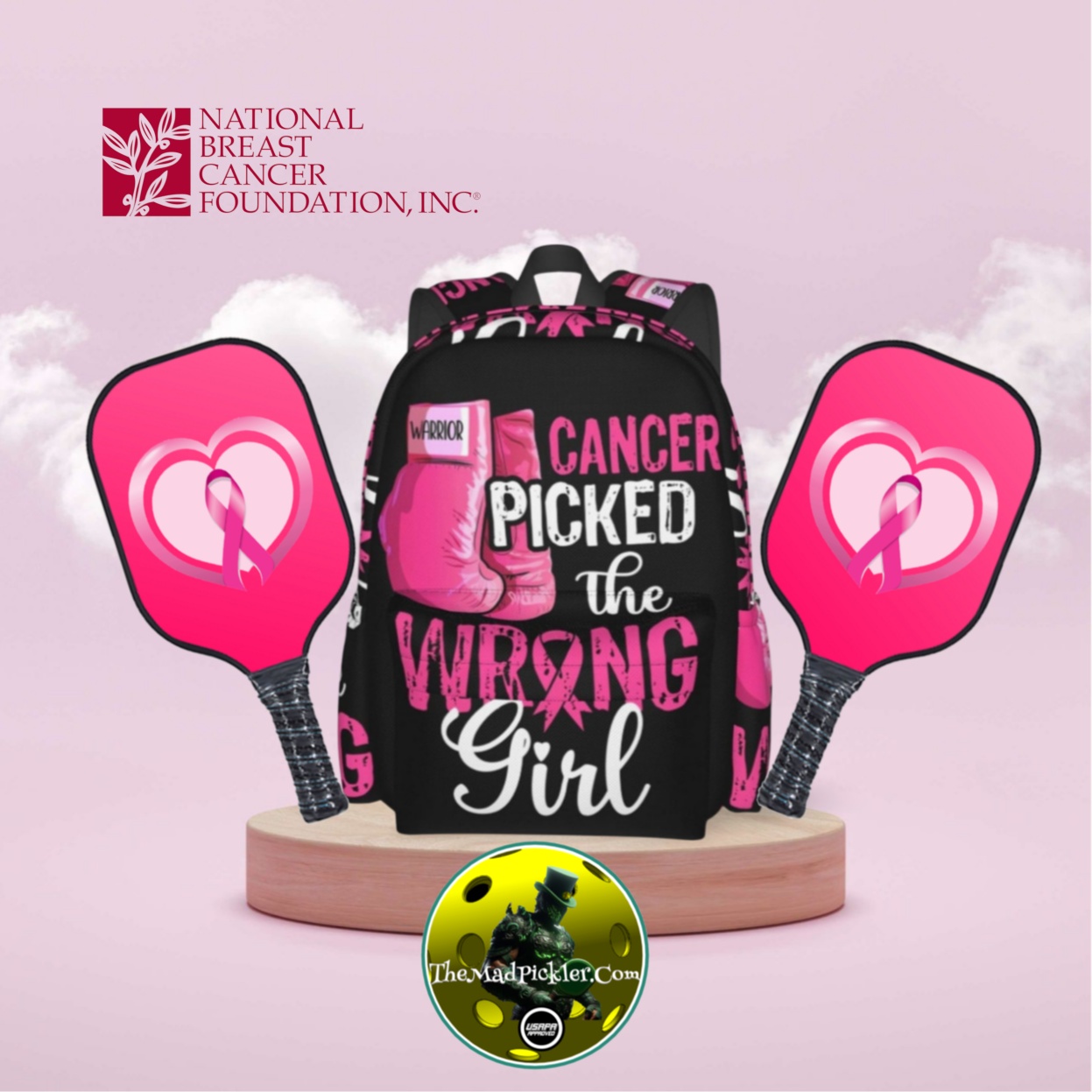 Breast Cancer Awareness Backpack 2 Paddle Bundle Set