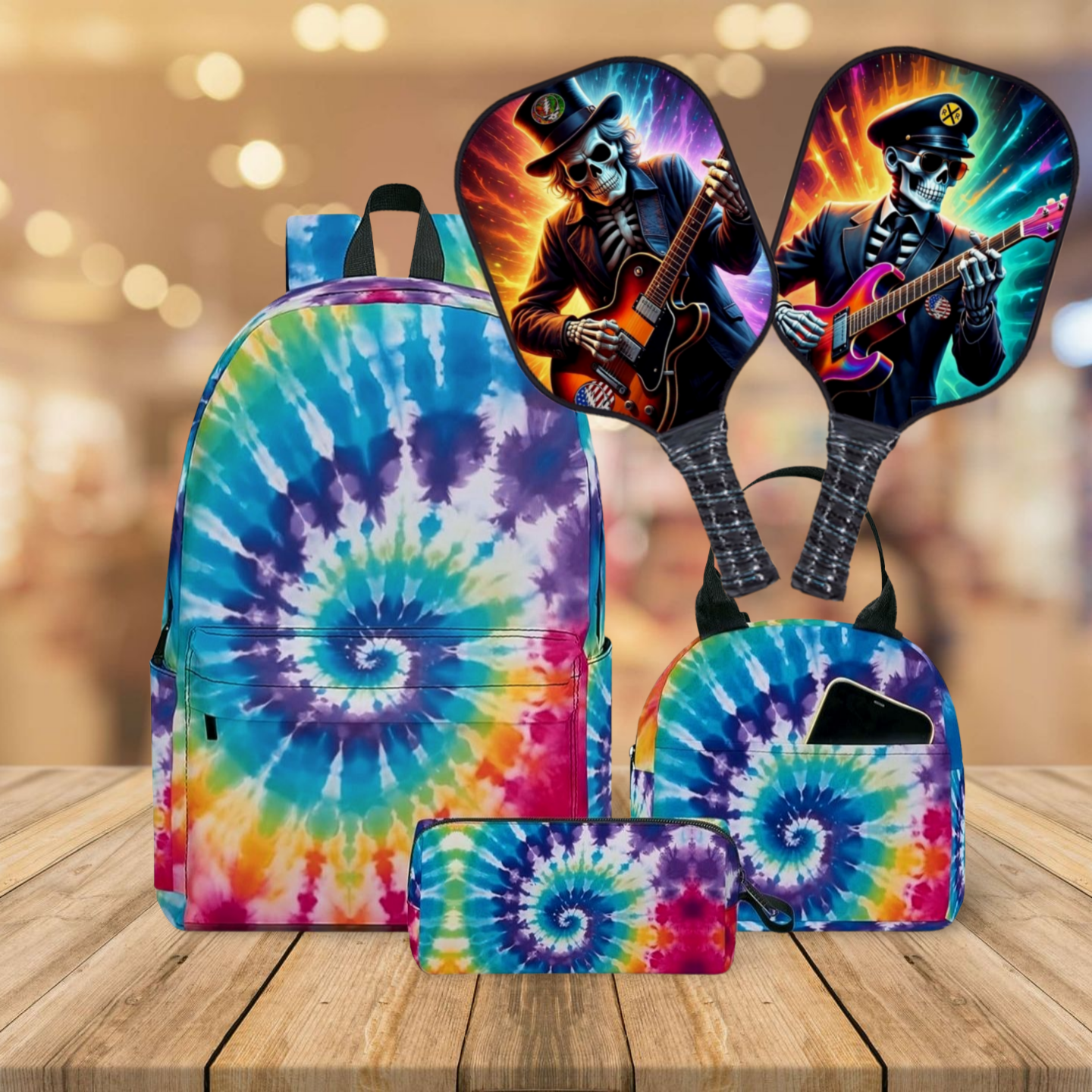 Grateful Dead Pickleball Backpack 3 in 1 - Casey Jones & Candyman