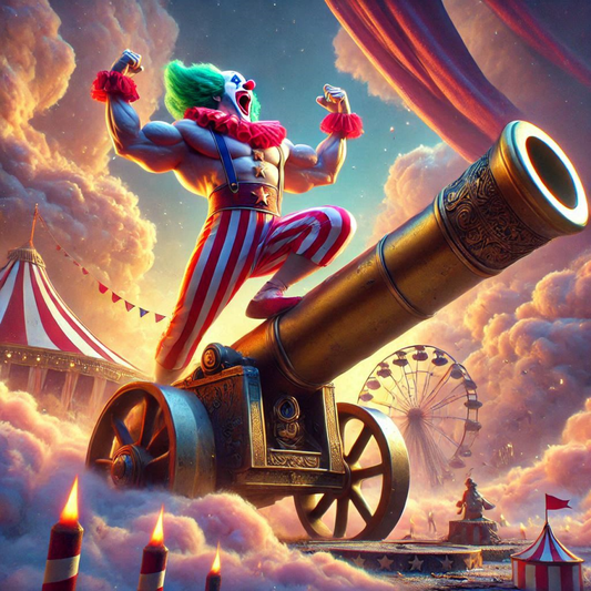 Krazy Clowns - Mr. Big Shot -  Ready To Hang  Canvas Hi-Res Wall Artwork