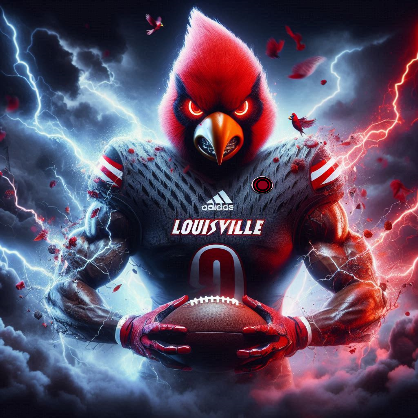 Louisville Cardinals -  Ready To Hang  Canvas Hi-Res Wall Artwork