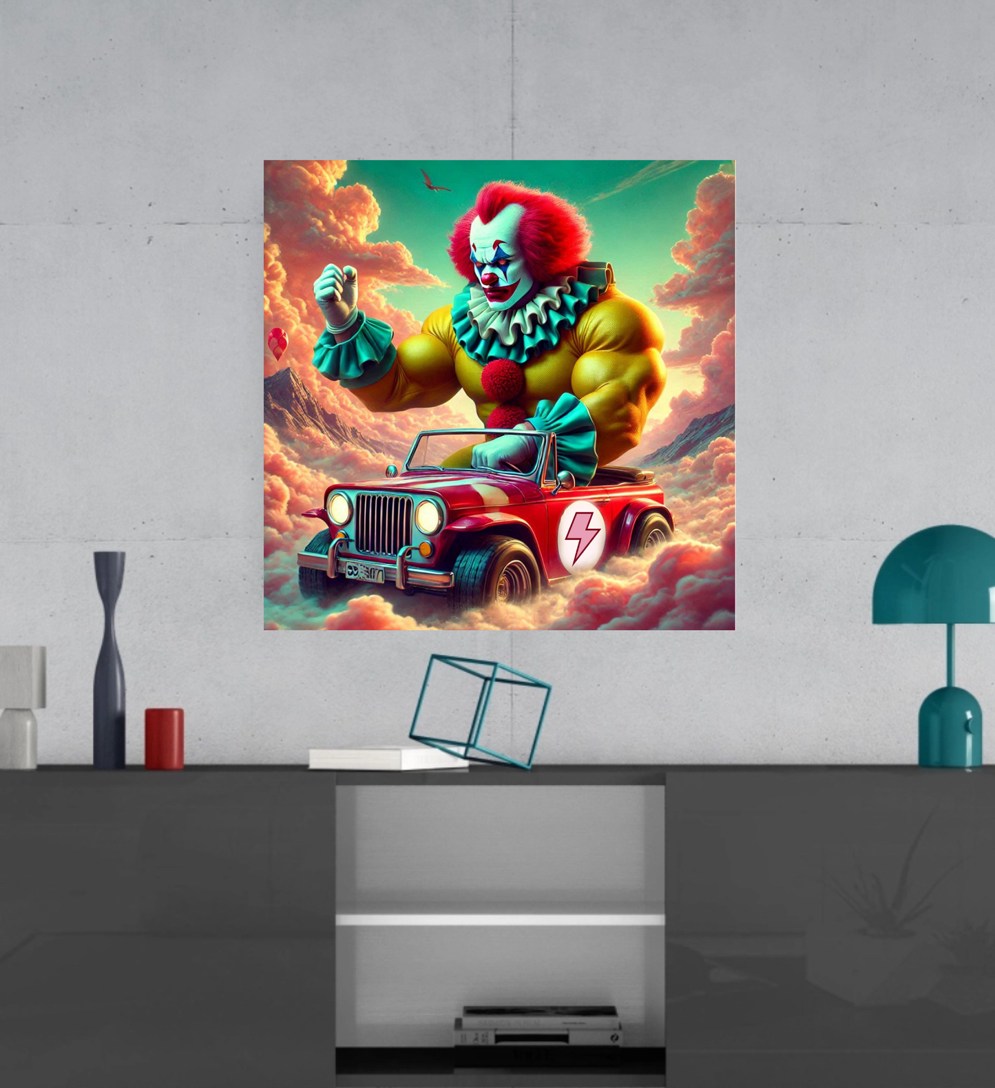 Krazy Clowns - Bosco -  Ready To Hang  Canvas Hi-Res Wall Artwork