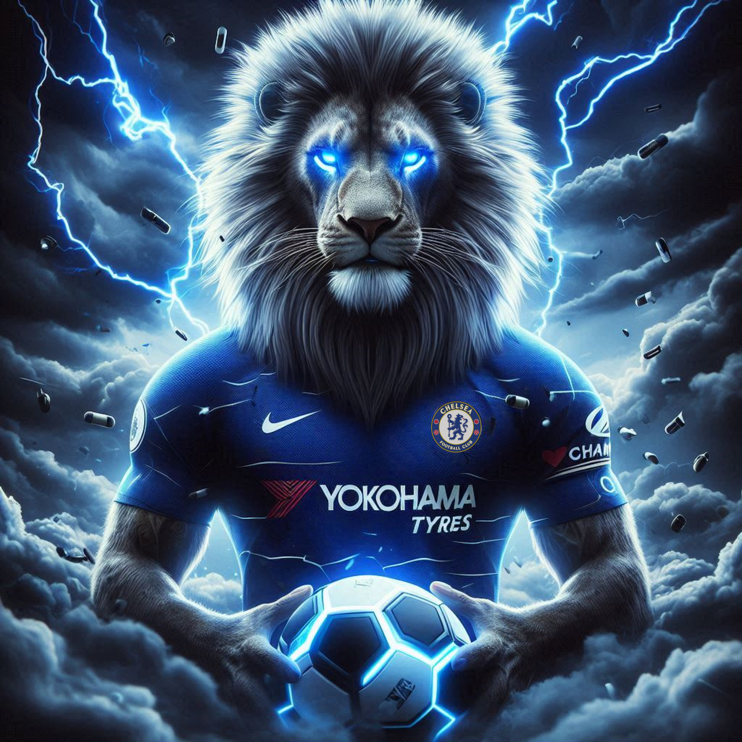 Chelsea FC - Stamford The Lion - Ready To Hang  Canvas Hi-Res Wall Artwork