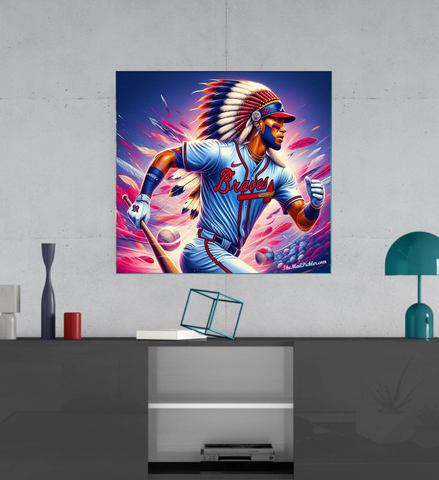 Atlanta Braves - Baseball Chief -  Ready To Hang  Canvas Hi-Res Wall Artwork