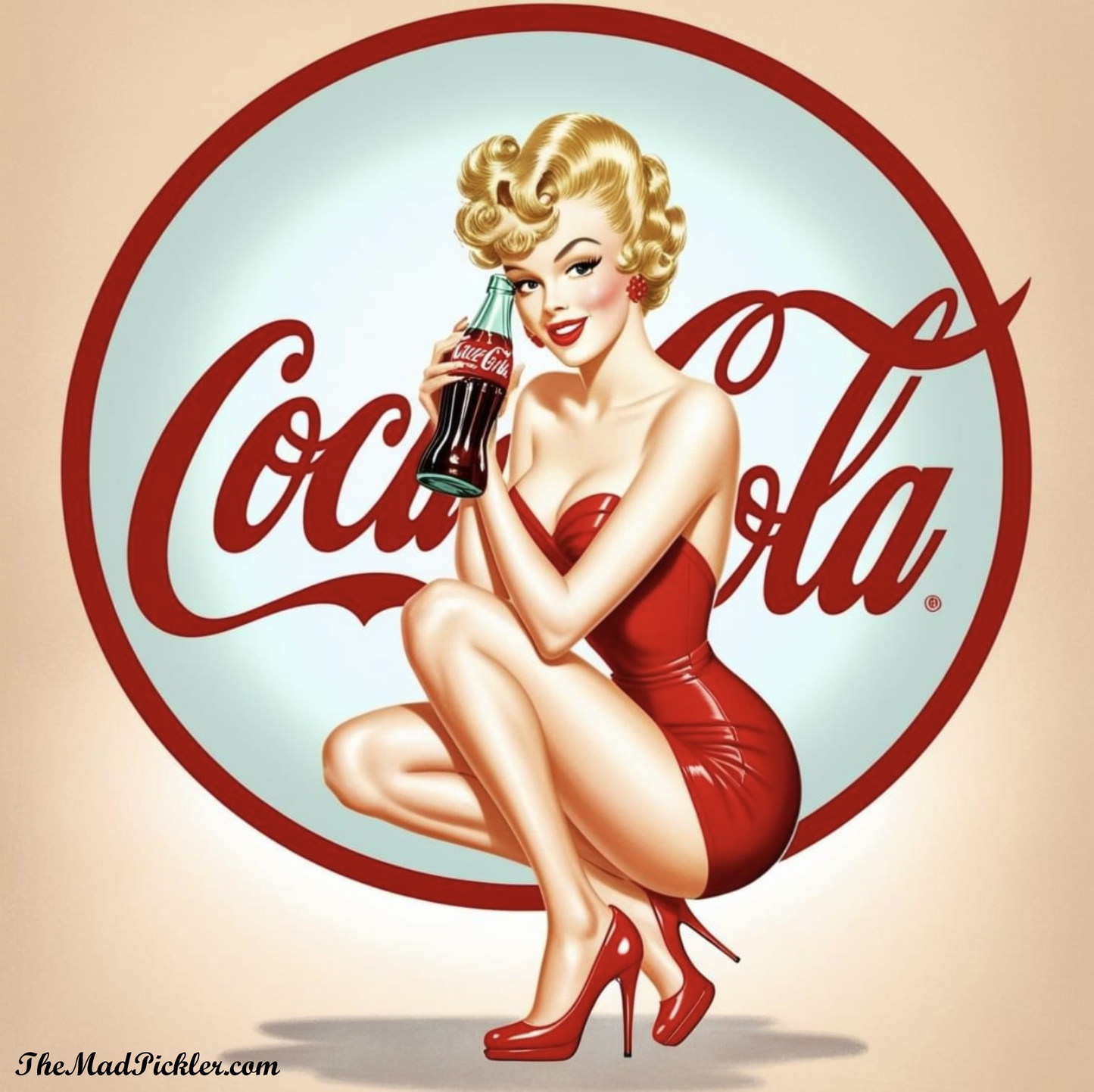 Cola Girl -  Ready To Hang  Canvas Hi-Res Wall Artwork