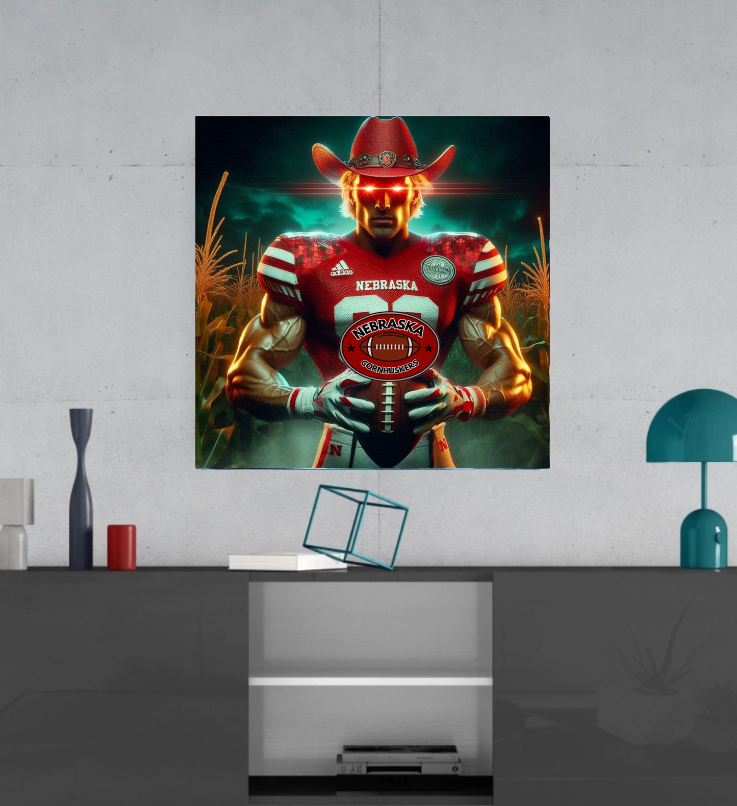 Nebraska CornHuskers -  Ready To Hang  Canvas Hi-Res Wall Artwork