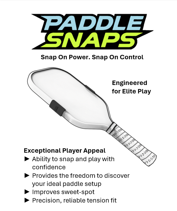 Pickleball Paddle Snaps Black - Adjustable Weight Clips by A3X