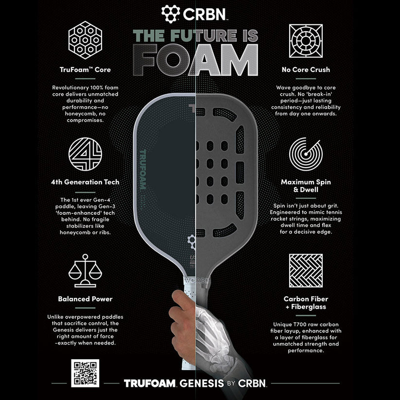 CRBN TruFoam GENESIS 3 Pickleball Paddle - Pickleball Paddle