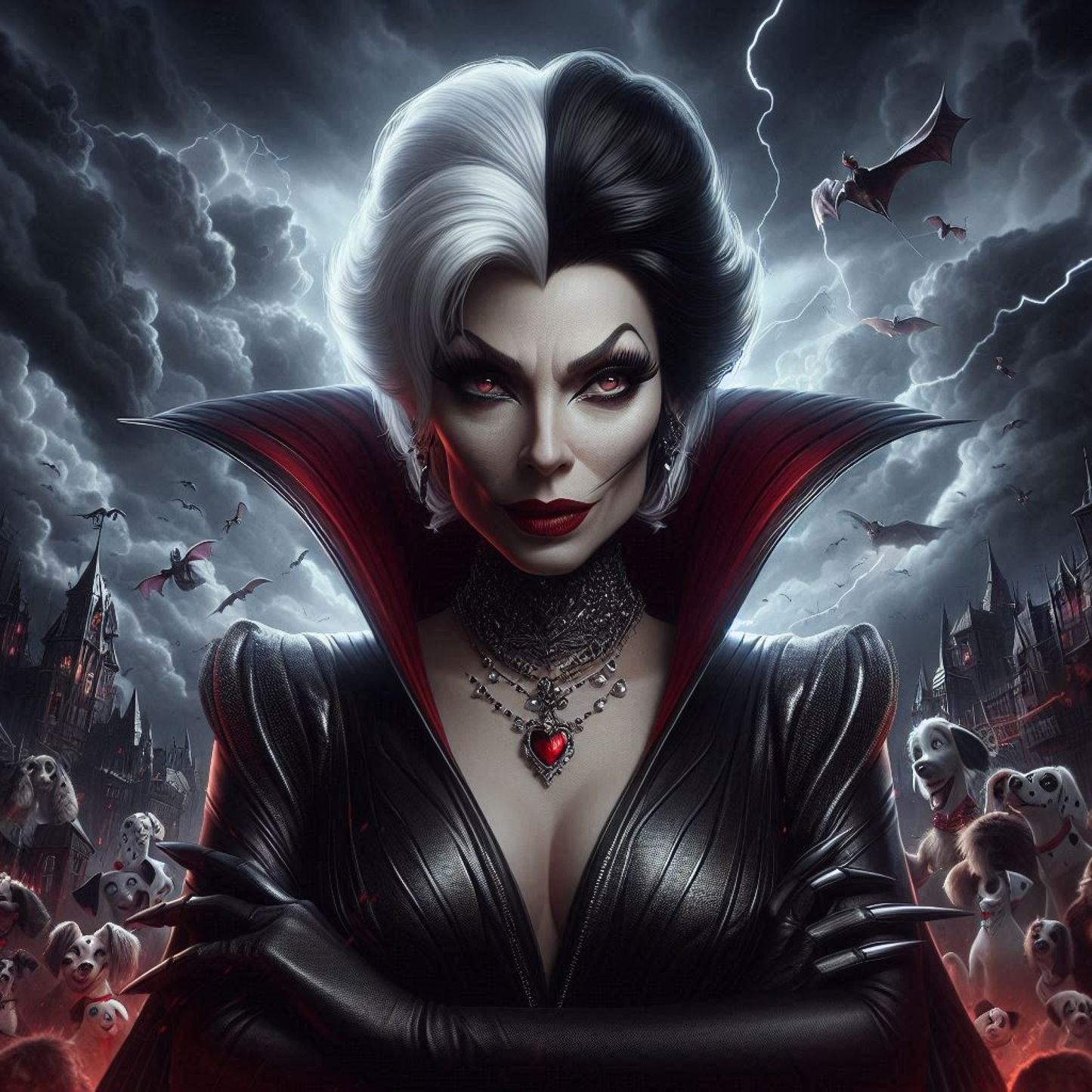 Cruella De ViL - Ready To Hang  Canvas Hi-Res Wall Artwork